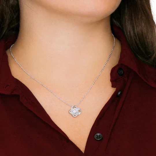 To my Daughter - “I believe in you” love knot necklace - Image 10