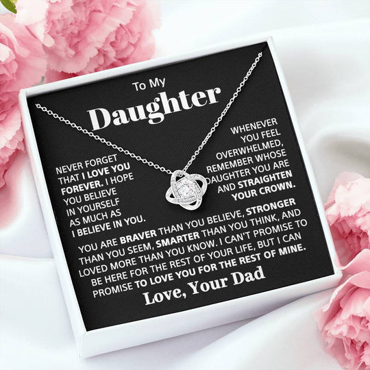 To my Daughter - “I believe in you” love knot necklace - Image 6