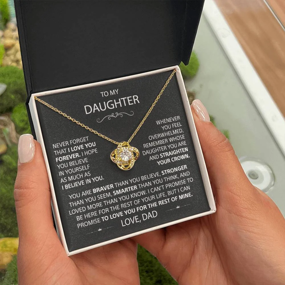 To My Daughter - Love Knot Necklace - Image 7